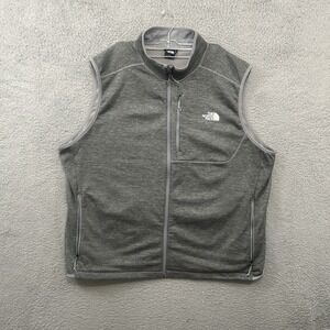 The North Face Vest Mens 3XL XXXL Gray White Canyonlands Full Zip NF0A7UJ9